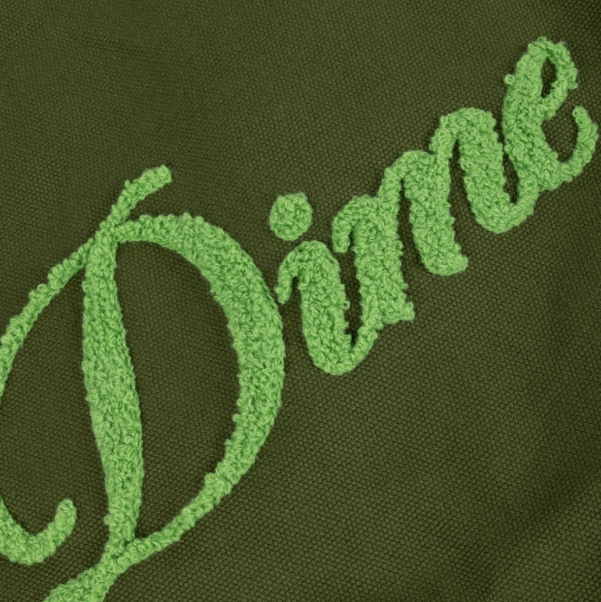 Dime Cursive Chenille Tote Bag
