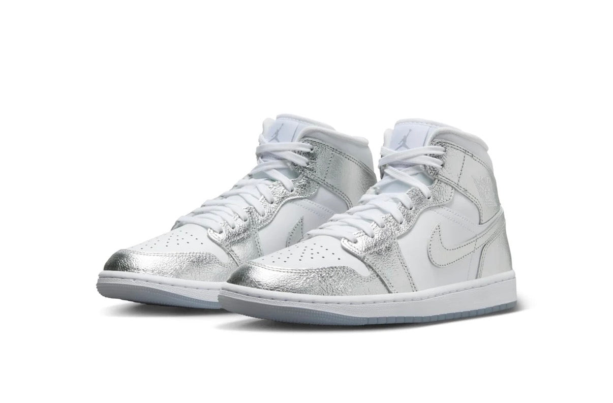 Air Jordan 1 Mid (W) “Metallic Silver”