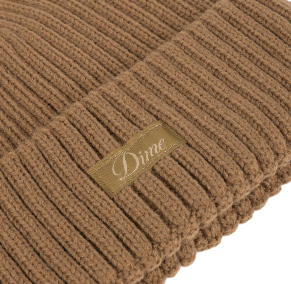 Dime Cursive Rib Beanie “Coffee”