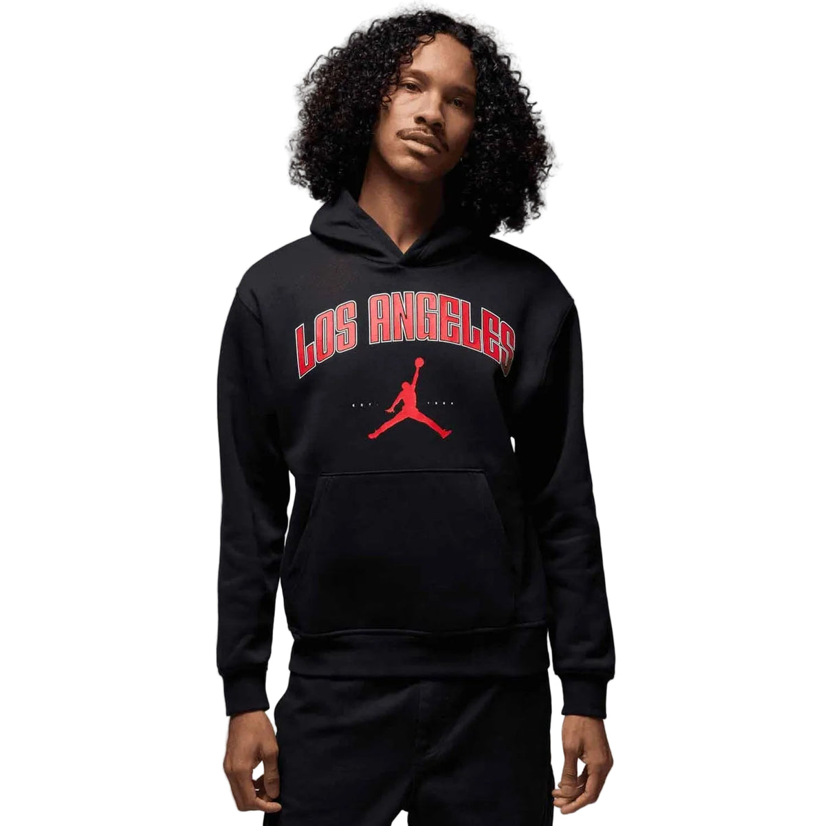 Jordan Los Angeles Logo Pullover Hoodie "Black"