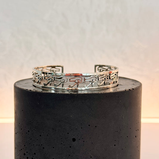 Sahara House 925 Silver Eye of Horus Cuff