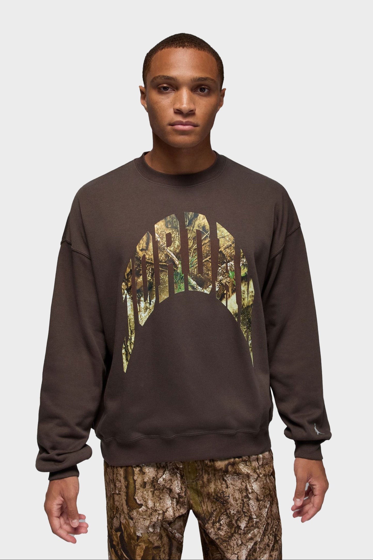 Jordan Fleece Crewneck "Black/Camo”
