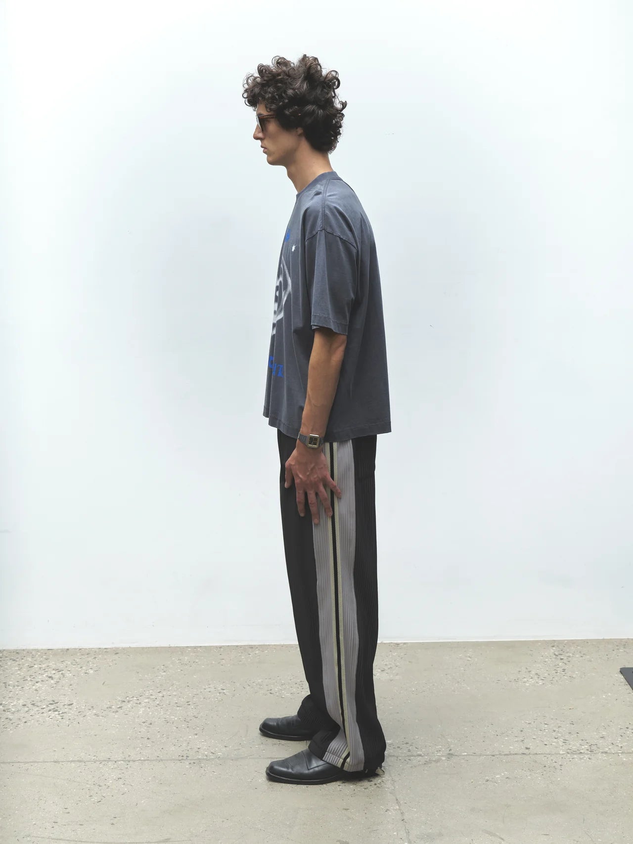 Jungles Jungles Weave Trim Pleat Pants