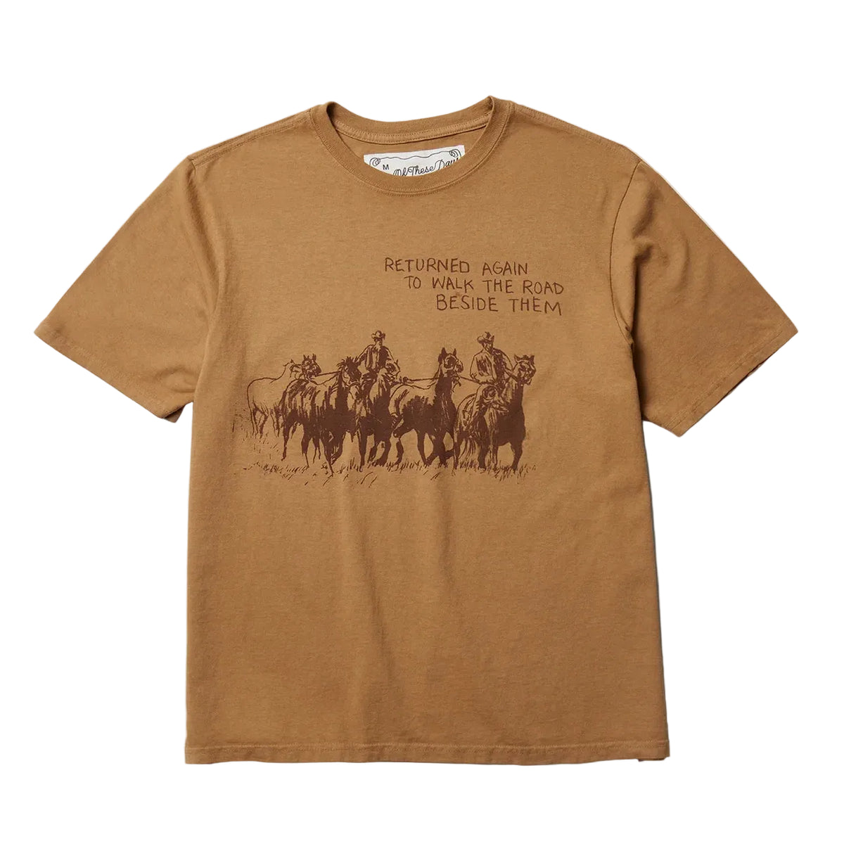 OOTD Return Again T-Shirt - Light Brown