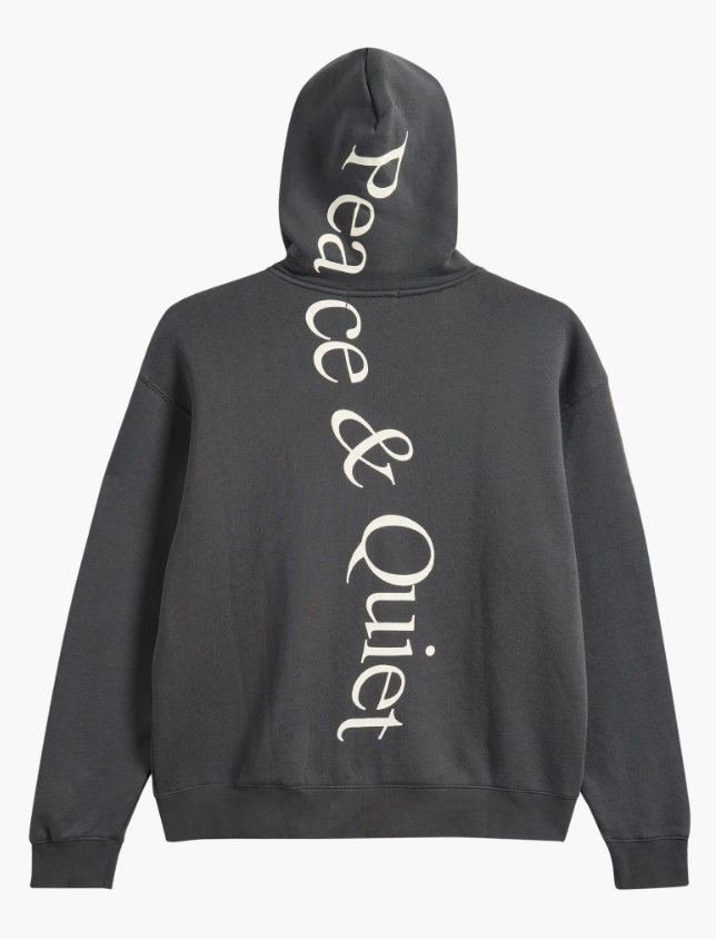 Museum of Peace and Quiet Wordmark Zip Up Hoodie - Black