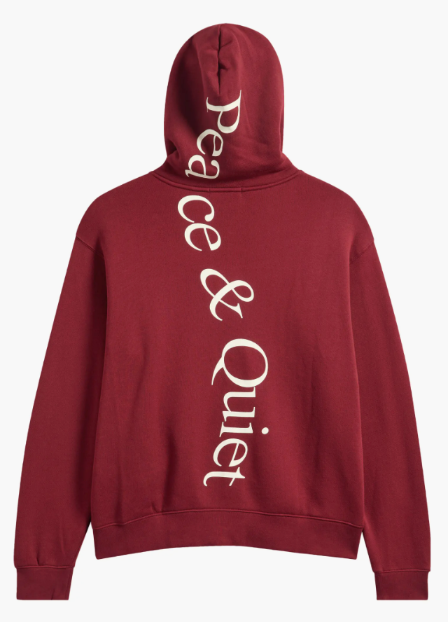 Museum of Peace and Quiet Wordmark Zip Up Hoodie - Burgundy