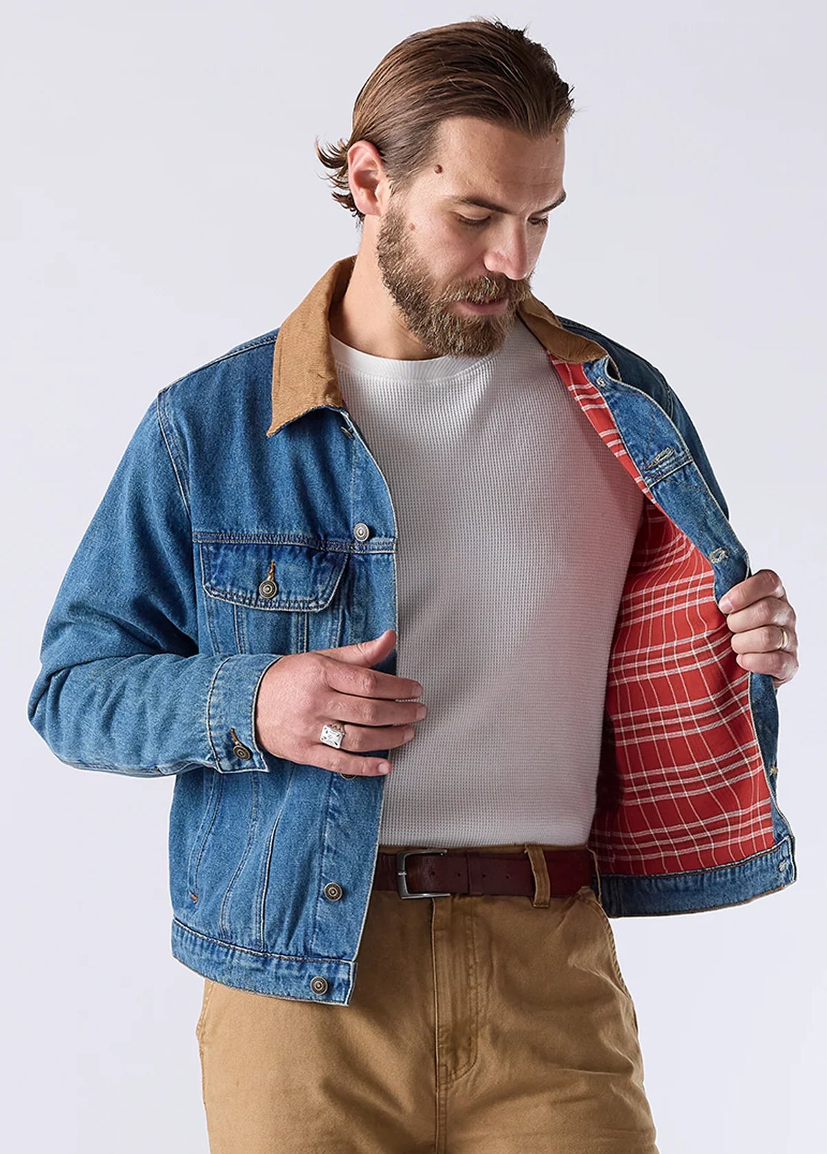 OOTD Lined Trucker Jacket "Washed Denim"