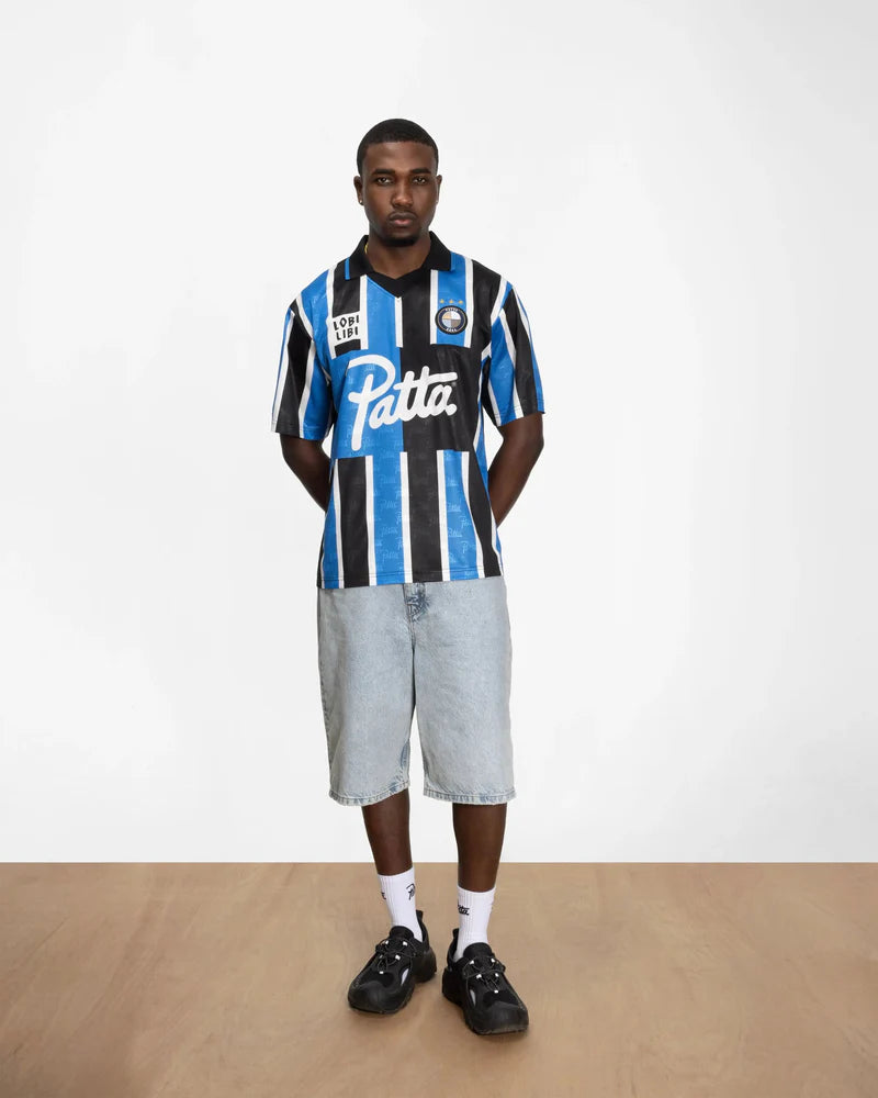 Patta Stripe Football Jersey "French Blue"
