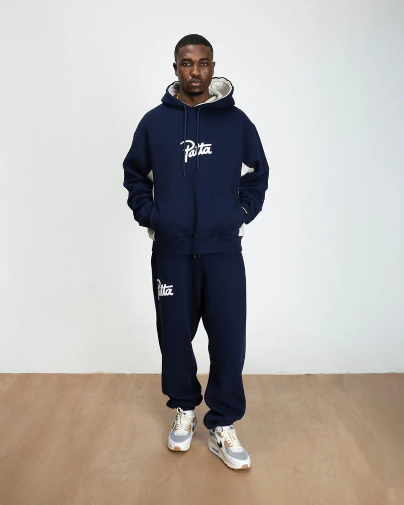 Patta Chenille Logo Jogging Pants "Black Iris"