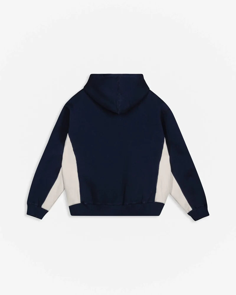 Patta Chenille Logo Hooded Sweater "Black Iris"