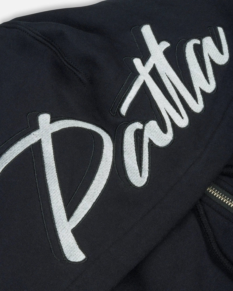Patta Embro Classic Zip Up Hooded Sweater "Black"