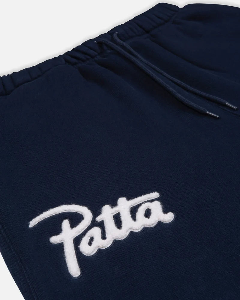 Patta Chenille Logo Jogging Pants "Black Iris"