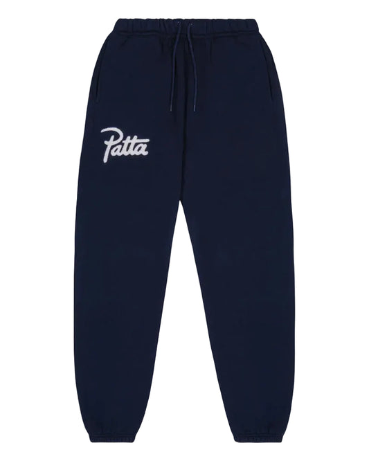 Patta Chenille Logo Jogging Pants "Black Iris"