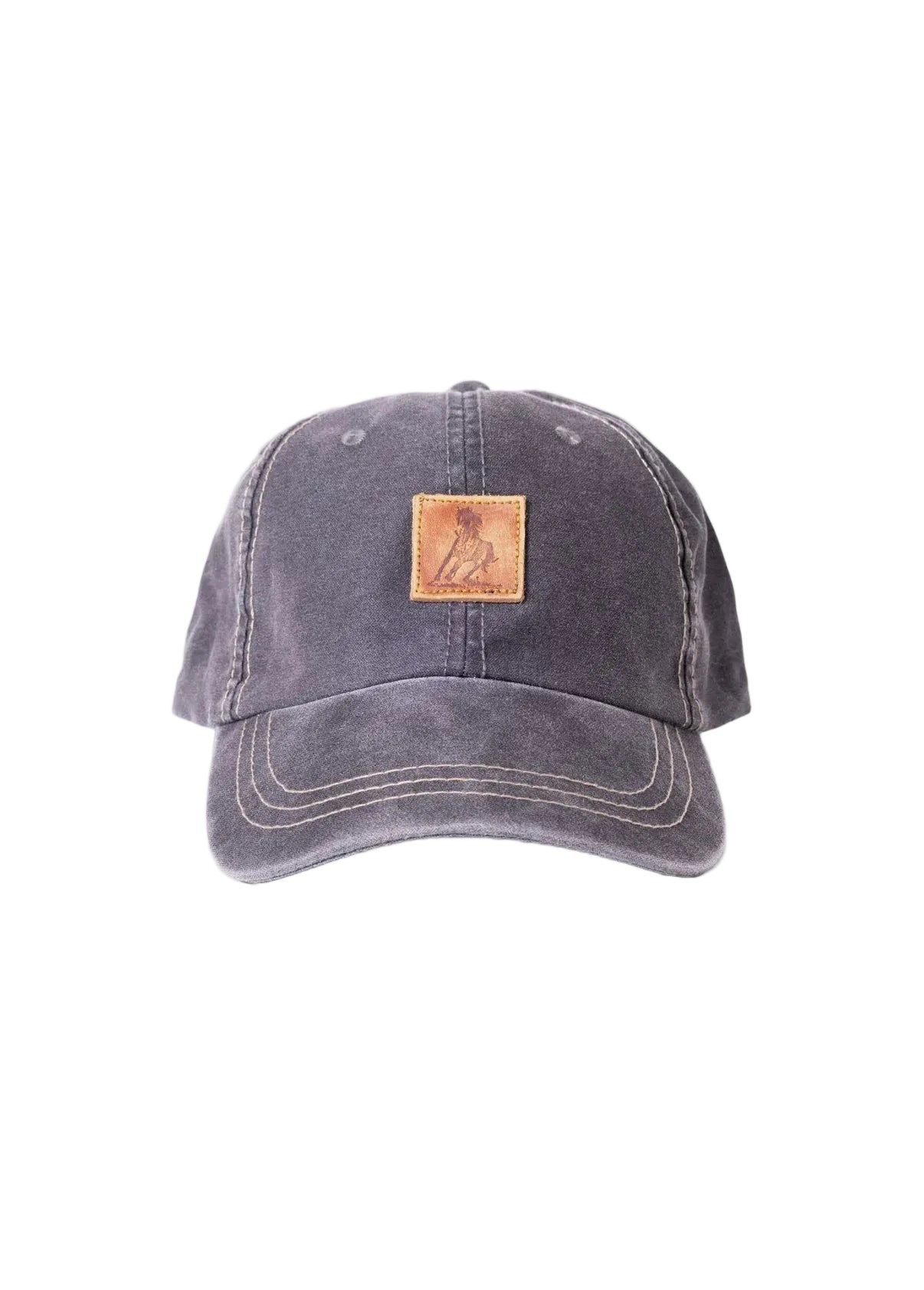 OOTD Running Horse Leather Patch Hat