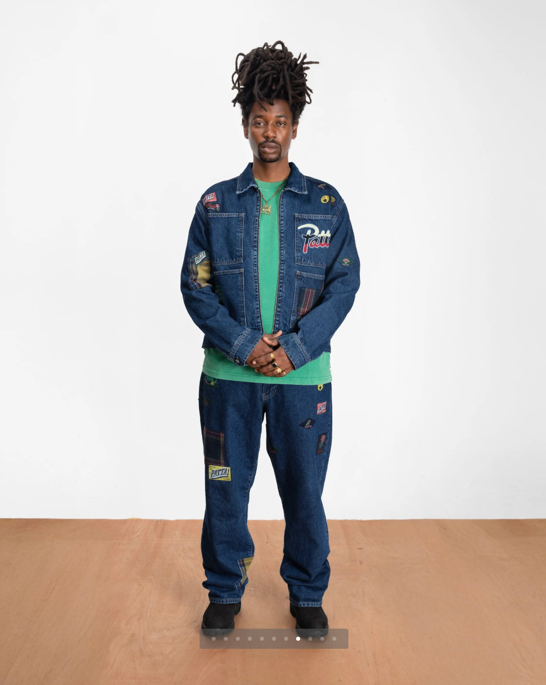 Patta Whole Lotta Labels Denim Jacket "Light Blue Denim"