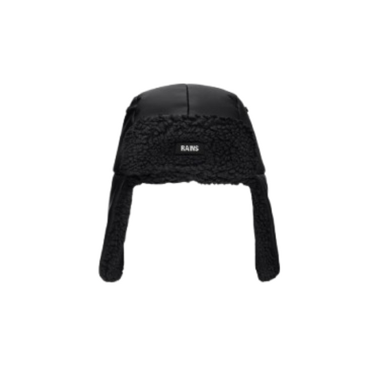 RAINS Fleece Trapper Hat Black