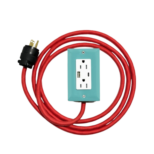 Conway Electric Exto Smart USB C Cord - Mint/Red