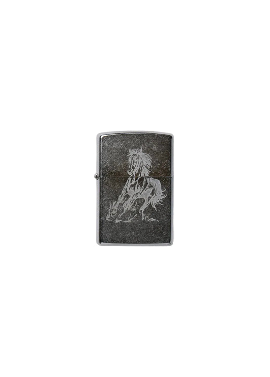 OOTD Running Horse Zippo - Silver