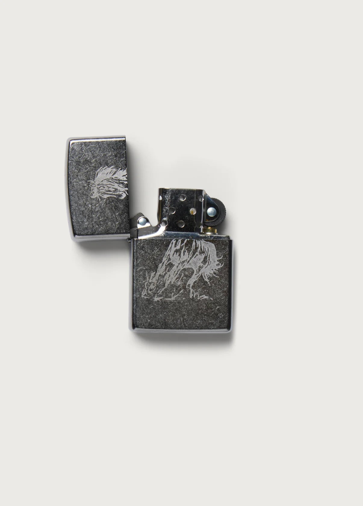 OOTD Running Horse Zippo - Silver