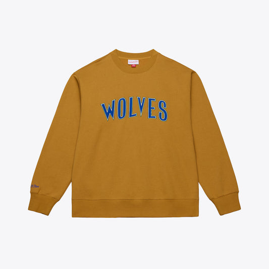 Mitchell & Ness NBA Minnesota Timberwolves Dusted Collection Vintage Fleece Crew