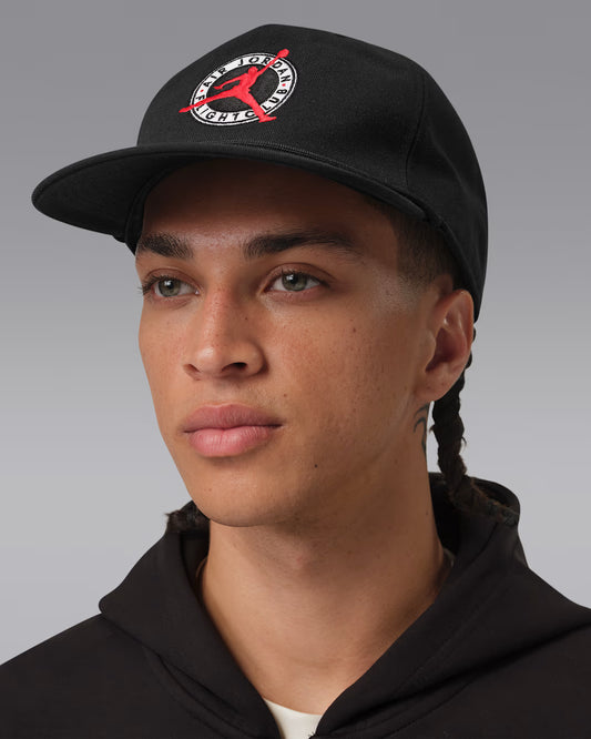 Jordan Flight Club Pro Unstructured Flat Bill Hat - Black