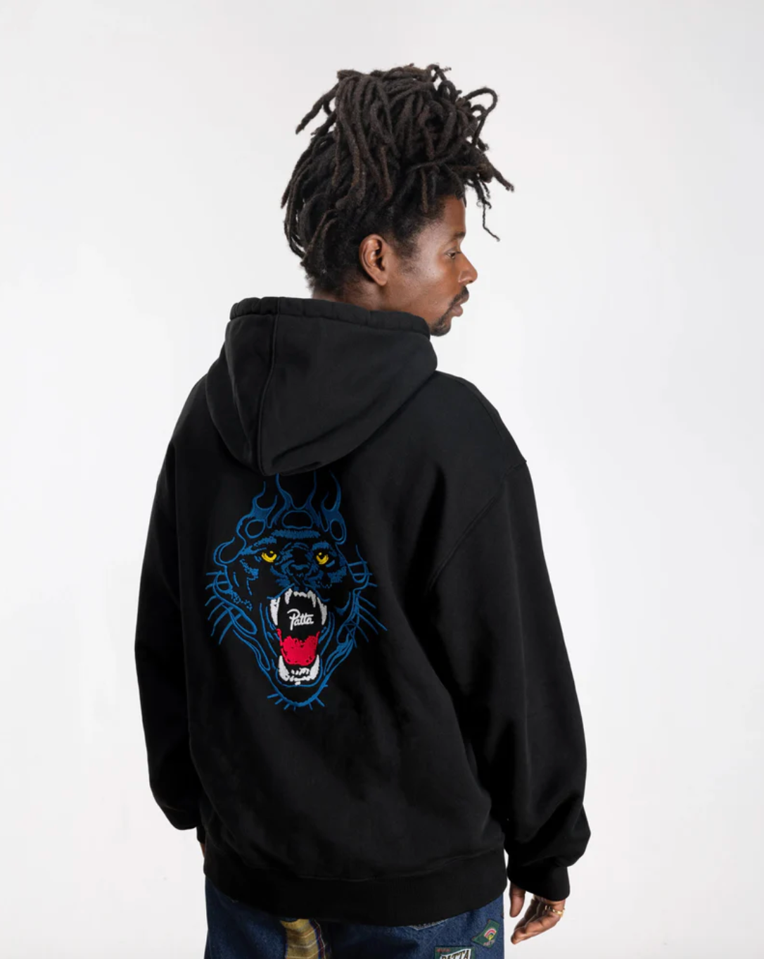 Patta Embroidered Fire Panther Hooded Sweater