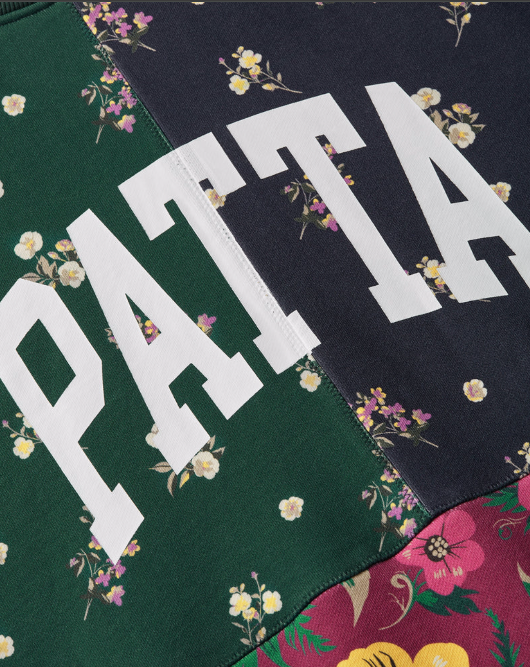Patta Floral Patchwork Hooded Sweater