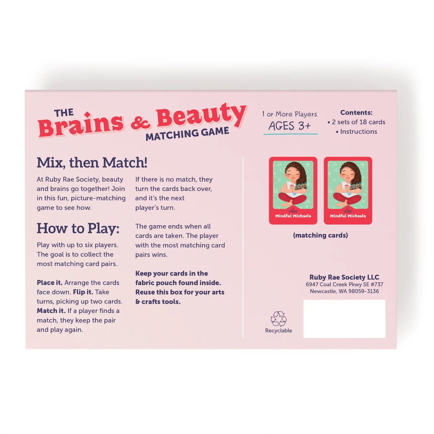 The Brains & Beauty Matching Game