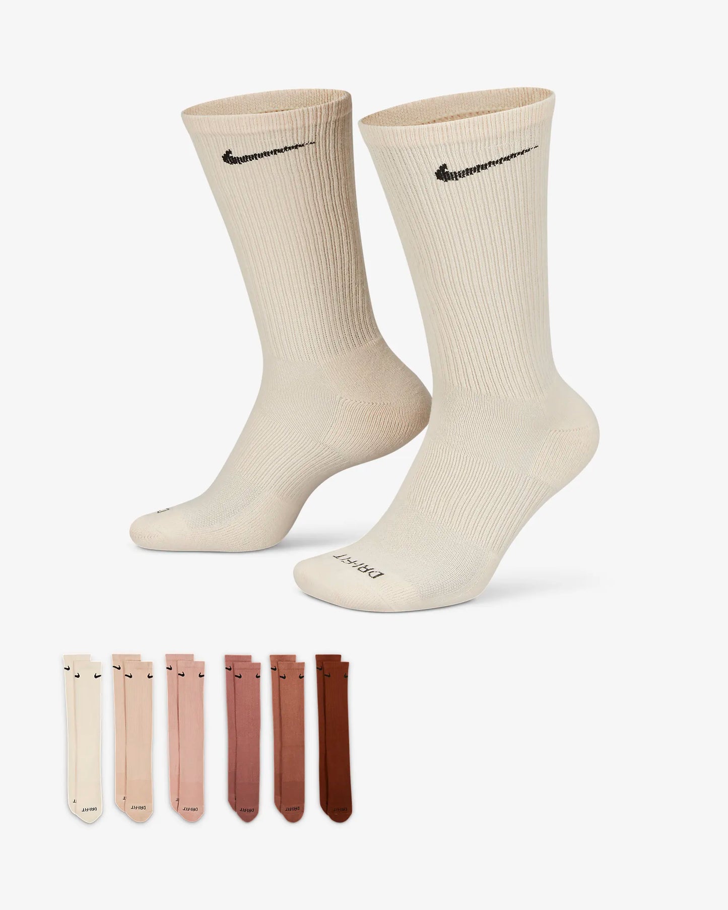 Nike Everyday Cushioned Crew Socks - Multi-Color (6 Pack)