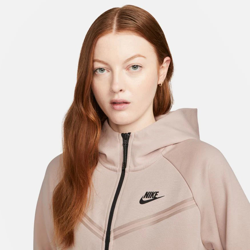 Nike Women's Tech Fleece Zip - Pink Oxford/ Black