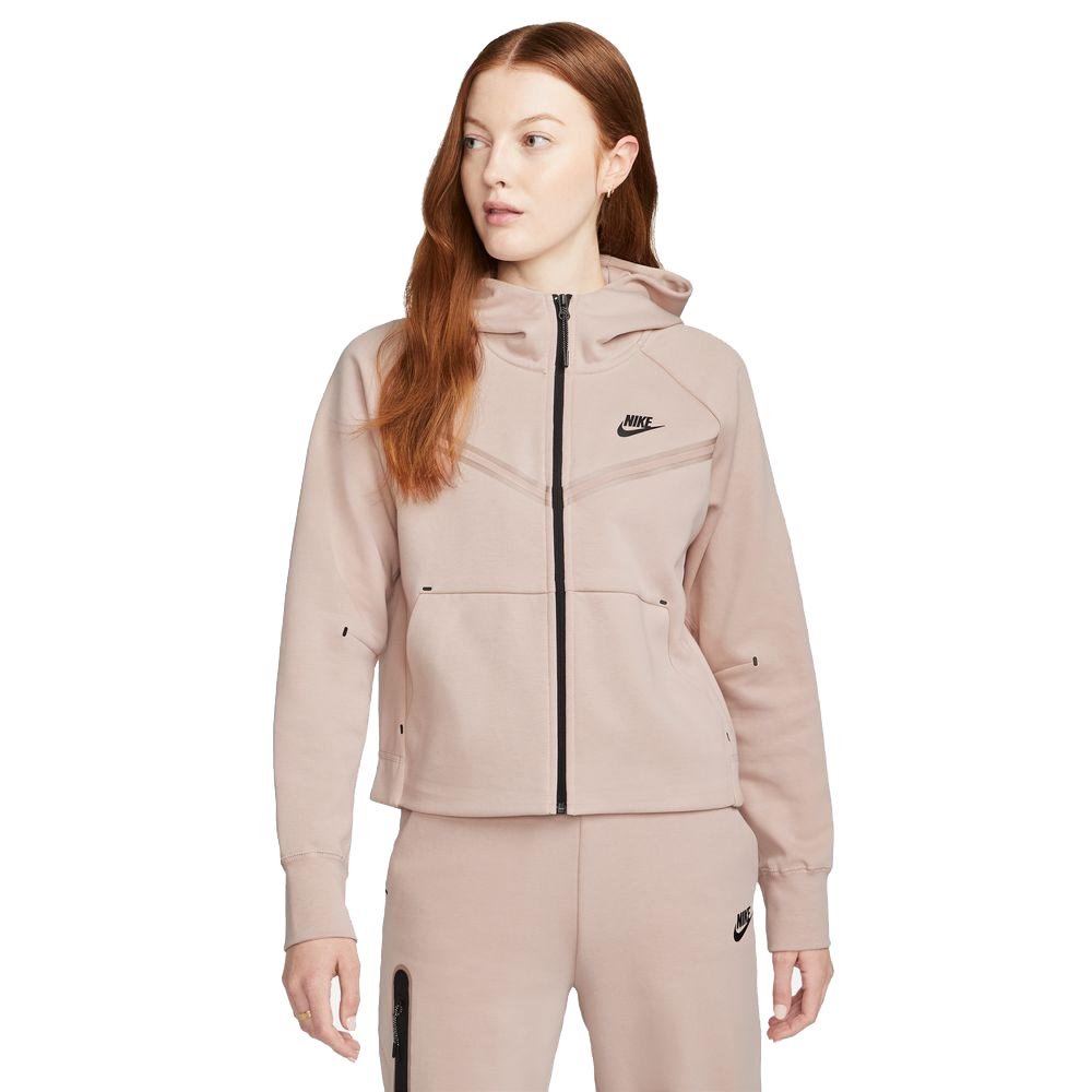 Nike Women's Tech Fleece Zip - Pink Oxford/ Black