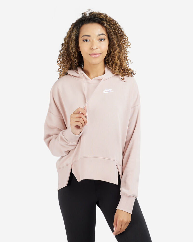 Women's Nike Sportswear Club Fleece Hoodie - Pink cut crop