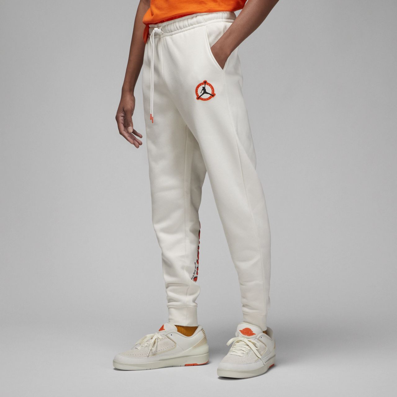 Jordan Flight Club Joggers - White/Orange