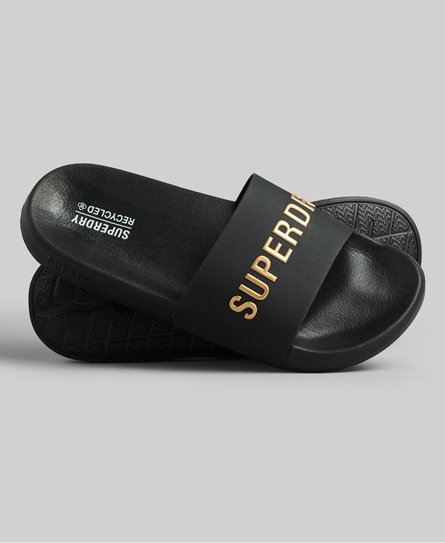 Superdry CODE Logo Pool Sliders "Black"